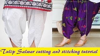 Tulip Salwar cutting and stitching Tutorial [upl. by Oilisab]