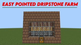 Easy 119 Pointed Dripstone Farm In Minecraft JavaBedrockPe  Dripstone Farm  NILESH GAMERZ [upl. by Ahsyekal]