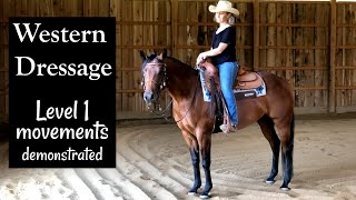 Western Dressage Level 1 movements demonstrated [upl. by Kcirrez111]