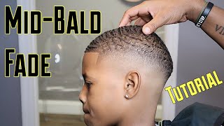 Barber Tutorial How To Do A Mid Bald Fade [upl. by Janos476]