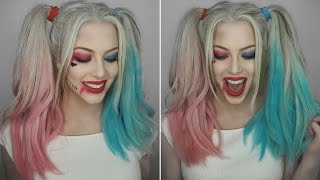 Harley Quinn Halloween Makeup Tutorial  Chloé Boucher [upl. by Neyu108]