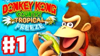 Donkey Kong Country Tropical Freeze  Gameplay Walkthrough Part 1  World 1 Lost Mangroves 100 [upl. by Jed]