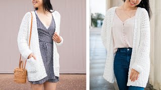 Crochet Summer Cardigan with Pockets [upl. by Recneps]