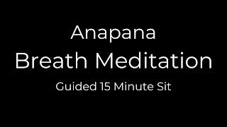 15Minute Guided Breath Meditation Anapana [upl. by Albers]