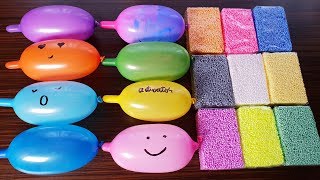 Making Slime With Funny Balloons And Floam Bricks 2 [upl. by Rebekah]