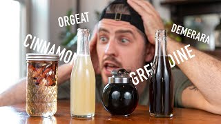 4 EASY to Make Cocktail Syrups  grenadine amp orgeat [upl. by Nerak]