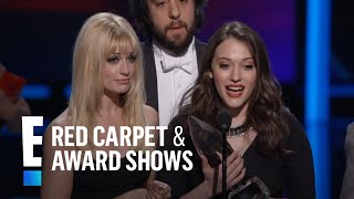 The Peoples Choice for Favorite New TV Comedy is 2 Broke Girls  E Peoples Choice Awards [upl. by Aimaj]