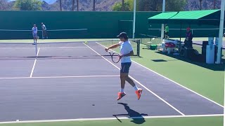 Roger Federer amp Stefan Edberg  IW Court Level Practice 3814 [upl. by Kimber]