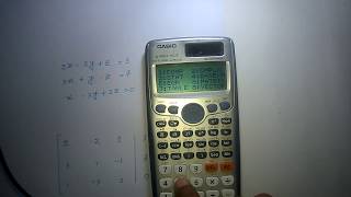 Gauss–Jordan elimination result only using system of linear equation in casio fx 991ES Calculator [upl. by Aisercal]