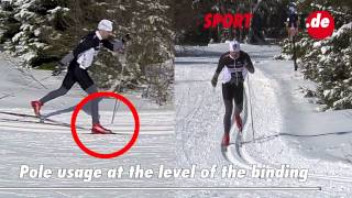 Crosscountry skiing technique Classic diagonal [upl. by Jangro884]