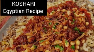 KOSHARI  AUTHENTIC EGYPTIAN RECIPE  EGYPTIAN STREET FOOD [upl. by Yllac]