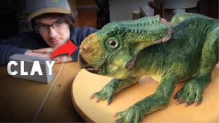 Sculpting a LIFE SIZE Protoceratops dinosaur from polymer clay [upl. by Emerald]