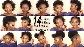 14 SUPER QUICK AND EASY HAIRSTYLES ON SHORT 4C HAIR  BACK TO SCHOOL HAIRSTYLES  SHAKEIRA C [upl. by Rosalee]