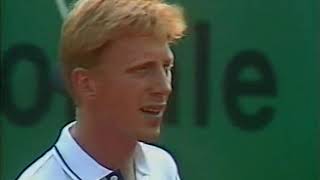 Roland Garros 1989 SF Edberg vs Becker 12 [upl. by Ardnasyl]