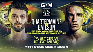 DANNY QUARTERMAINE VS JACK BATESON PRELIMS LIVESTREAM [upl. by Ietta18]