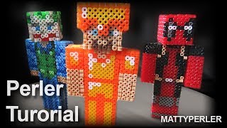 3D minecraft tutorial  perler beads [upl. by Maretz]