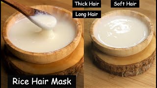 Rice Hair Mask amp Rice WATER to Turn Thin Hair to Thick Hair in 30 days  Hair Growth amp Long Hair [upl. by Ddal]