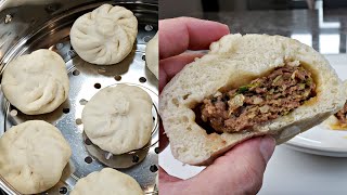 Easy Steamed Buns Recipe  Beef Steamed Buns Recipe  Homemade Baozi Recipe [upl. by Jordanson]