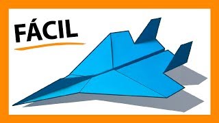 FÁCIL F15 Avión de papel 💙 Cómo hacer un increíble avión de papel de guerra que vuele mucho [upl. by Karwan471]