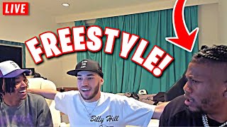 Adin Ross Freestyles With Zias amp B Lou Funny [upl. by Orgel161]