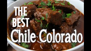 The Best Beef Chile Colorado  Carne Con Chile Rojo  Beef with Red Chile Sauce [upl. by Edialeda]