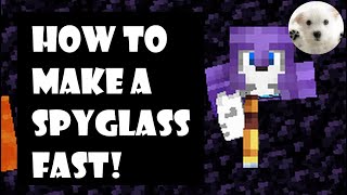 How to make a spyglass in minecraft FAST [upl. by Airednaxela958]