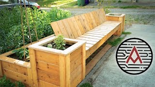 Raised Bed Planter Bench  How to  Plans [upl. by Fabiolas]