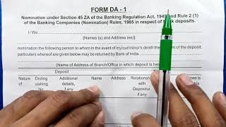 BOI Bank ka Nomination Form Kaise Bhare  How to fill Nominee Form of Bank of India  Nominee Form [upl. by Eeliak]