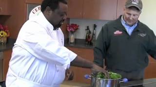 Chef Fatbacks Turnip Greens and Mustard Greens recipe [upl. by Iba]