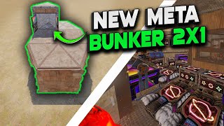 NEW META BUNKER 2X1 Rust Base  Rust Building Tutorial 2023 [upl. by Gnilrad]