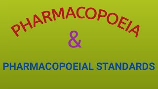 PHARMACOPOEIA Pharmacopoeial standards [upl. by Rosella]