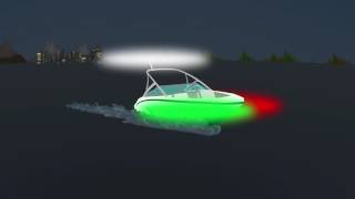 Navigation lights on a boat [upl. by Lienhard]