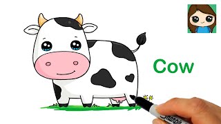 How to Draw a Cow Easy 🐮 [upl. by Ruth]