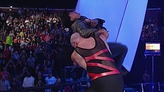 Kane chokeslams Eric Bischoff off the stage [upl. by Troc]