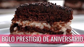 BOLO PRESTÍGIO PARA ANIVERSÁRIO FÁCIL SEM GLÚTEN SEM LACTOSE [upl. by Mccoy507]