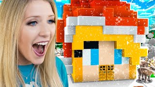 Preston vs Brianna SANTA ONLY House Battle  Minecraft [upl. by Nnylarac]