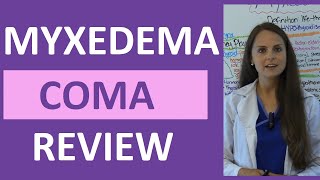 Myxedema Coma Nursing Pathophysiology NCLEX Hypothyroidism [upl. by Suellen]