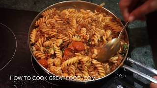 Easy Ground Beef Tomato Pasta Recipe  Meat sauce [upl. by Ahseym225]