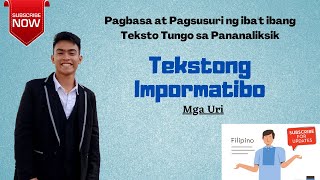 Tekstong Impormatibo  Mga Uri [upl. by Guenzi]