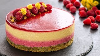 Mango Raspberry Mousse Cake [upl. by Lindholm]