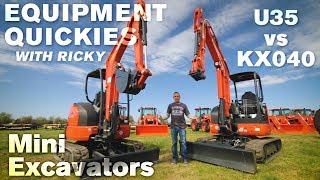 Kubota Mini Excavators Comparison KX040 vs U35 [upl. by Carita]