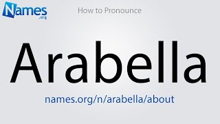 How to Pronounce Arabella [upl. by Sherlocke]