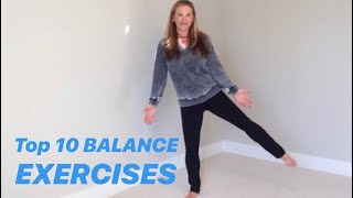 TEN BEST BALANCE EXERCISES from Physical Therapist [upl. by Kipp]