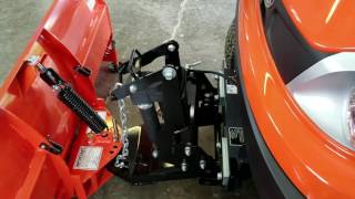 V4308a kubota snow blade taking on and off demo [upl. by Leggat5]