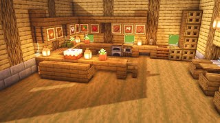 Minecraft Small Wooden Kitchen Design  Tutorial [upl. by Enyleve591]