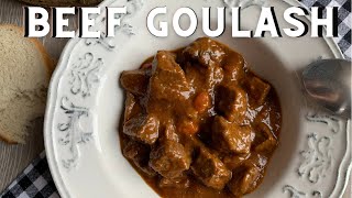 Classic BEEF GOULASH Recipe  How to Make a Traditional Beef Goulash  Golaž [upl. by Ellatnahc]