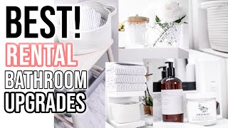 BEST 10 RenterFriendly LUXE Bathroom Upgrades  Stuff Nobody told you [upl. by Cawley]