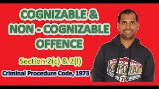 Cognizable and Non  Cognizable Offences  Section 2c  Section 2l  Criminal Procedure Code [upl. by Sitoel]