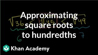 Approximating square roots to hundredths  PreAlgebra  Khan Academy [upl. by Amol753]