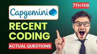 Latest  Capgemini Coding Questions 2024  Capgemini Previous Year Questions  UBK Anna [upl. by Asoj823]